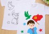 亲子t恤衫手绘图案图片-亲子互动--DIY手绘儿童T恤，超详细制作教程？